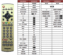 Panasonic EUR7628010 (TV+VCR) náhradní dálkový ovladač jiného vzhledu