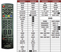 Panasonic N2QAYB000228 (TV+DVD) náhradní dálkový ovladač jiného vzhledu