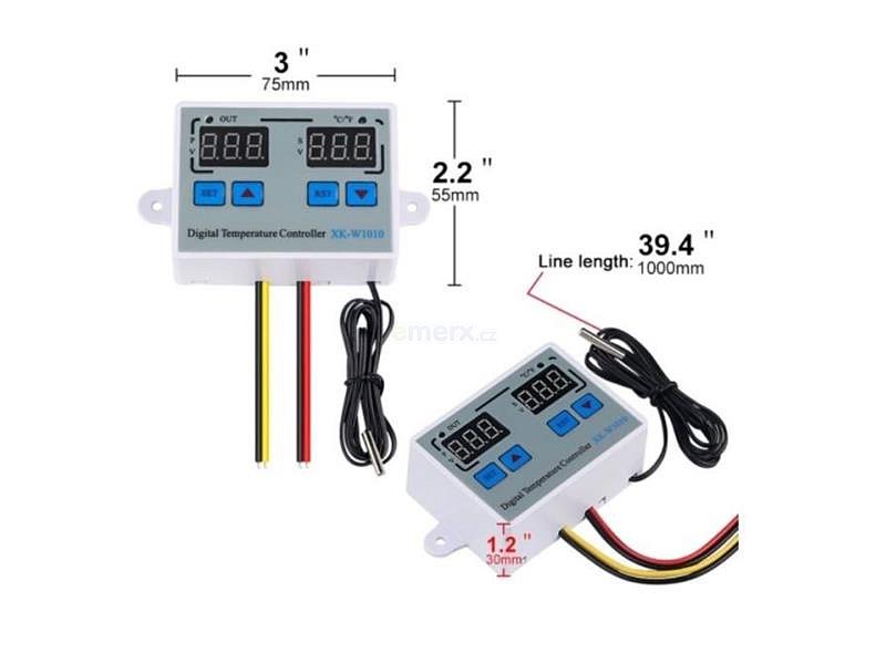 Digitální termostat XK-W1010, -50 až +120°C, napájení 230V
