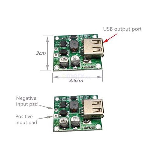 Napájecí modul, step-down měnič 5V/2A pro solární panely