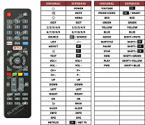 Hyundai HY-TVS24HD-005 náhradní dálkový ovladač jiného vzhledu