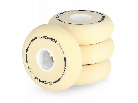 Náhradní kolečka k bruslím SPOKEY FREESPO WHITE SET 80mm