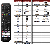 Hisense 40A48G náhradní dálkový ovladač jiného vzhledu