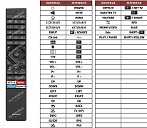 Hisense 55U7B náhradní dálkový ovladač jiného vzhledu