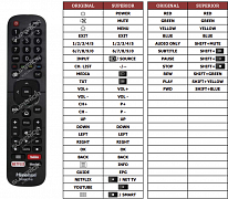 Hisense 58A6100UW náhradní dálkový ovladač jiného vzhledu
