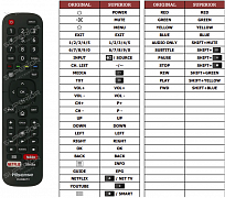 Hisense H32A5820 náhradní dálkový ovladač jiného vzhledu