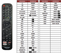 Hisense H32M2600 náhradní dálkový ovladač jiného vzhledu