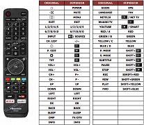 Hisense H43N570S náhradní dálkový ovladač jiného vzhledu