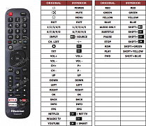 Hisense H43NEC5205 náhradní dálkový ovladač jiného vzhledu