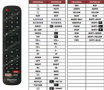 Hisense H50AE6000 náhradní dálkový ovladač jiného vzhledu