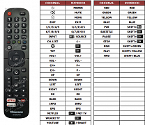Hisense H50M3300 náhradní dálkový ovladač jiného vzhledu