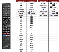 Hisense H65U7B náhradní dálkový ovladač jiného vzhledu