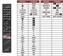 Hisense H65U7BE náhradní dálkový ovladač jiného vzhledu