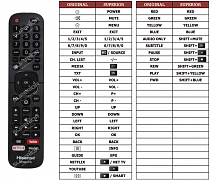 Hisense HE43A6100VWTS náhradní dálkový ovladač jiného vzhledu