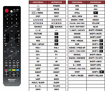Hisense HL55T36PZL náhradní dálkový ovladač jiného vzhledu