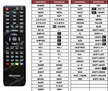 Hisense HN43N2176F náhradní dálkový ovladač jiného vzhledu