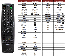 LG 19LD300 náhradní dálkový ovladač jiného vzhledu