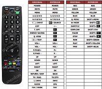 LG 19LE3000 náhradní dálkový ovladač jiného vzhledu