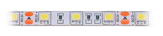 Světelný pás, 5m, SMD5050 60LED/m, 14,4W/m, IP65, studená bílý v silikonu