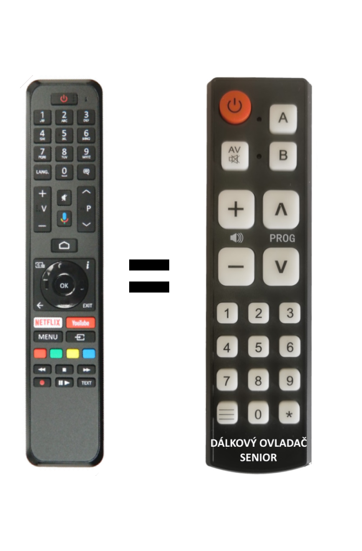 Finlux TVF24FHMF5770 replacement remote control for seniors