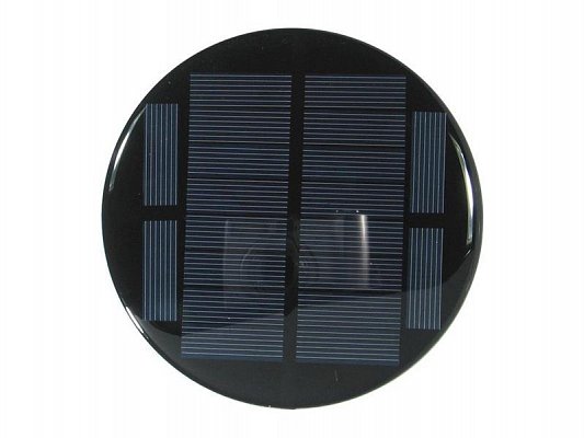 Fotovoltaický solární panel mini 5V/200mA, polykrystalický, průměr 110mm