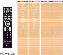 LG 32LC56 (HTLTV CUSTOM) náhradní dálkový ovladač jiného vzhledu