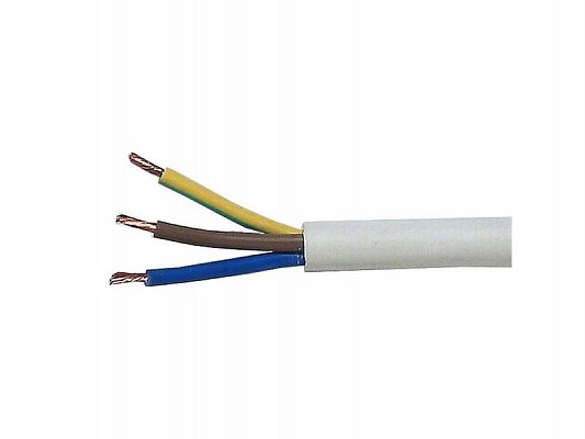 Kabel 3x0,75mm2 kulatý 230V H05VV-F (CYSY), balení 100m