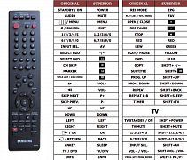 Samsung 00053H náhradní dálkový ovladač jiného vzhledu