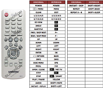 Samsung 00143C(DVD+VCR) náhradní dálkový ovladač jiného vzhledu