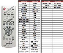 Samsung 00266(DVD+VCR) náhradní dálkový ovladač jiného vzhledu