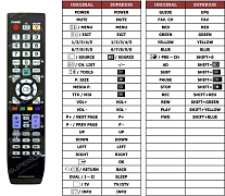 Samsung 42D400 náhradní dálkový ovladač jiného vzhledu
