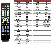 Samsung 400MX náhradní dálkový ovladač jiného vzhledu
