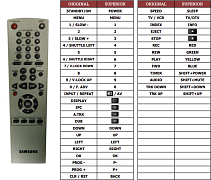 Samsung 3F14-00051-080(VCR) náhradní dálkový ovladač jiného vzhledu