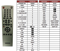 Samsung 3F14-00050-040(VCR) náhradní dálkový ovladač jiného vzhledu