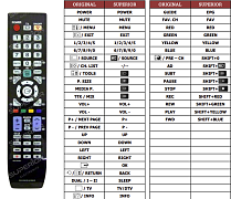 Samsung  28D400 náhradní dálkový ovladač jiného vzhledu