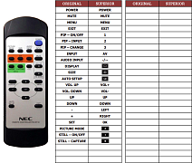 NEC RU-M1118 náhradní dálkový ovladač jiného vzhledu