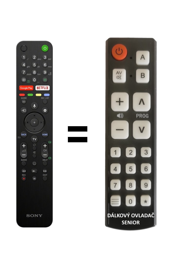 Sony RMF-TX500E replacement remote control for seniors