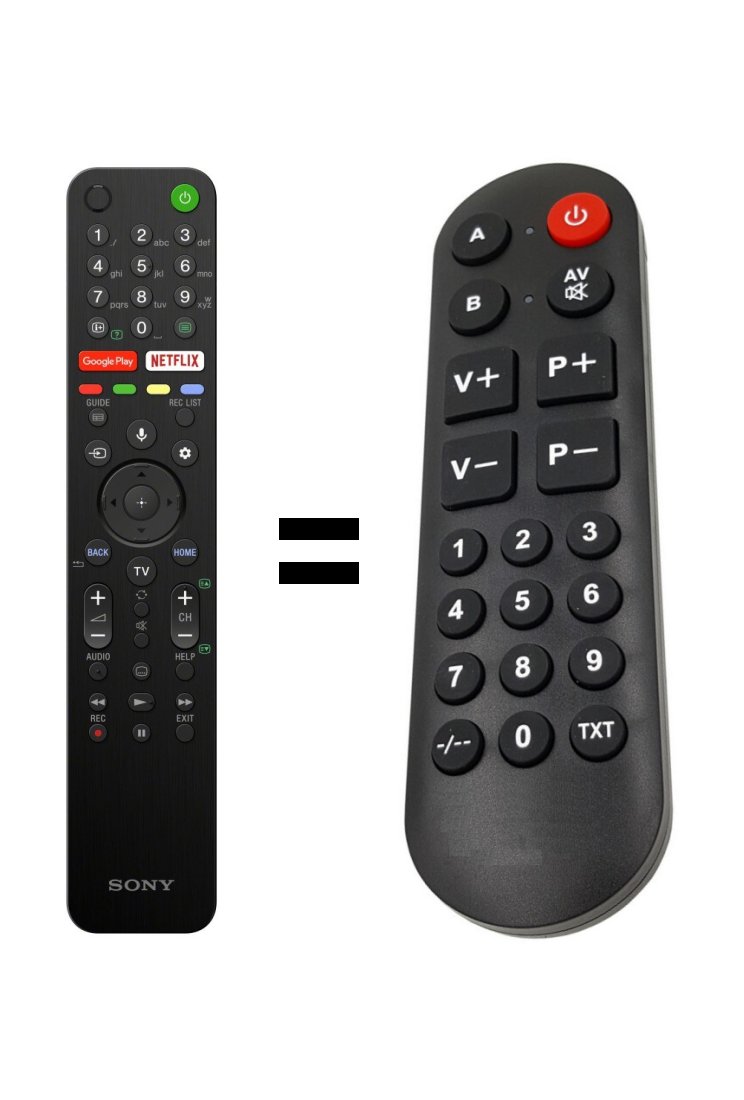 Sony RMF-TX500E replacement remote control for seniors