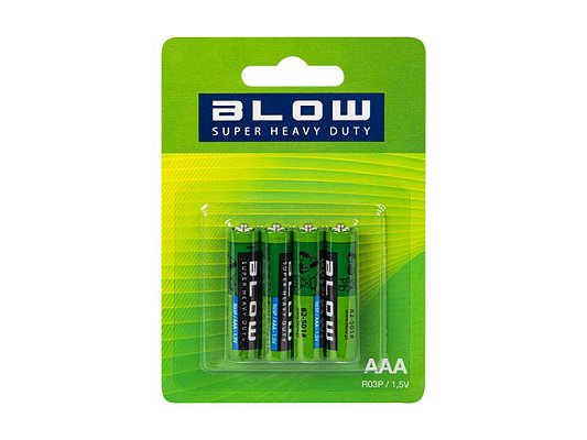 Baterie AAA (LR03) alkalická BLOW Super Heavy Duty 4ks / blister