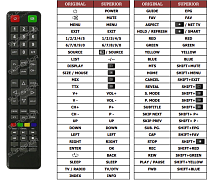 Smart tech LE-3219NSA náhradní dálkový ovladač jiného vzhledu