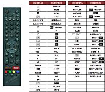 Smart tech SMT55F30UC2M1B1 (V.2) náhradní dálkový ovladač jiného vzhledu