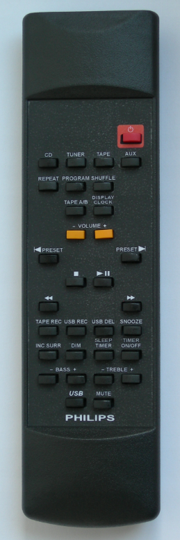 Philips MCM760, MCM761 náhradní dálkový ovladač se stejným popisem