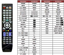 Samsung 55D400 náhradní dálkový ovladač jiného vzhledu