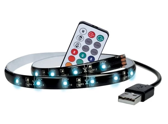 LED pásek za televizor 2x50cm napájený z USB s dálkovým ovladačem