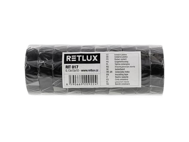 Páska izolační PVC 15/10m černá RETLUX RIT 017 10ks