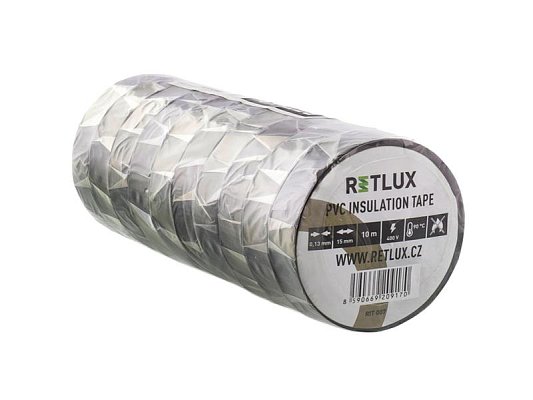 Páska izolační PVC 15/10m černá RETLUX RIT 017 10ks