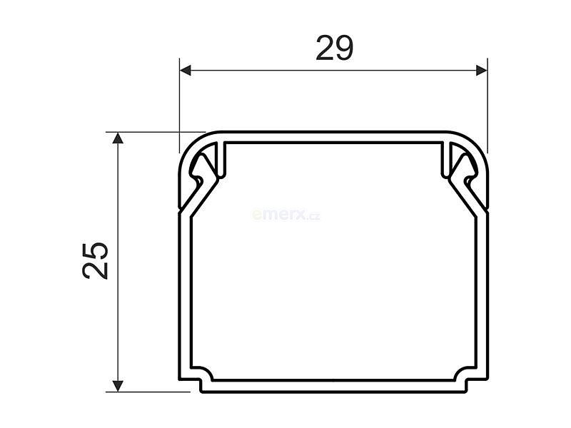 Lišta KOPOS LHD 30x25 HD hranatá