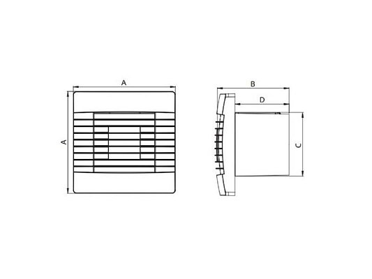 Ventilátor stropní axiální AV PLUS 100 standard HACO 917