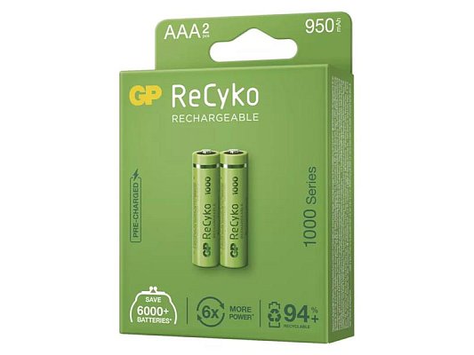 Baterie AAA (R03) nabíjecí 1,2V/950mAh GP Recyko 2ks