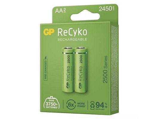 Baterie AA (R6) nabíjecí 1,2V/2450mAh GP Recyko 2ks